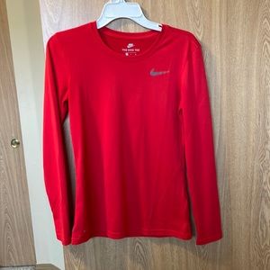 Red Small Nike Long Sleeve Tee